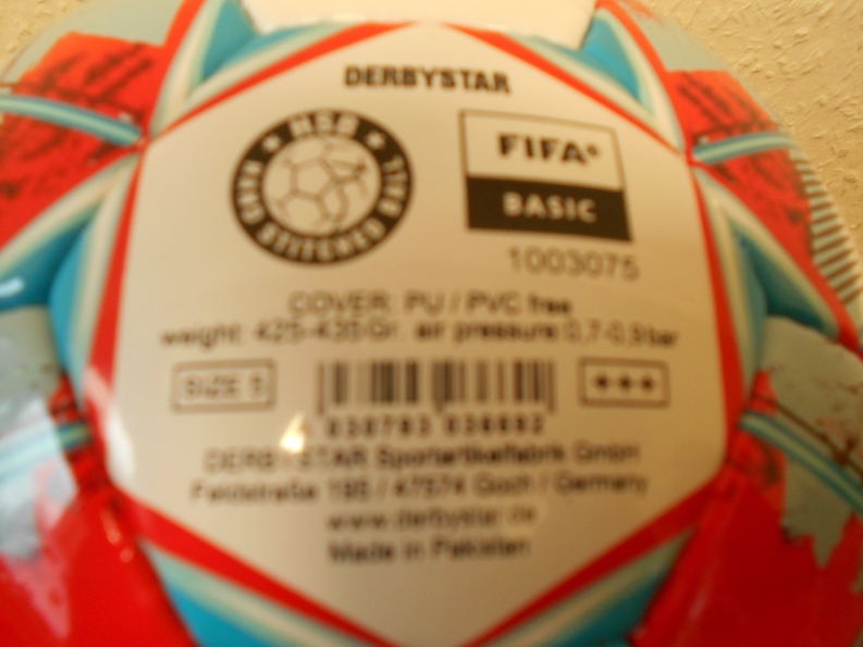 DERBYSTAR Trainings-Fußball Brillant TT rot/blau