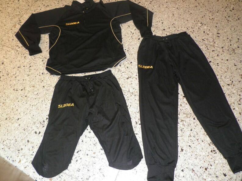 Trainingsanzugset Tris Ciclone schwarz/gold v. LEGEA