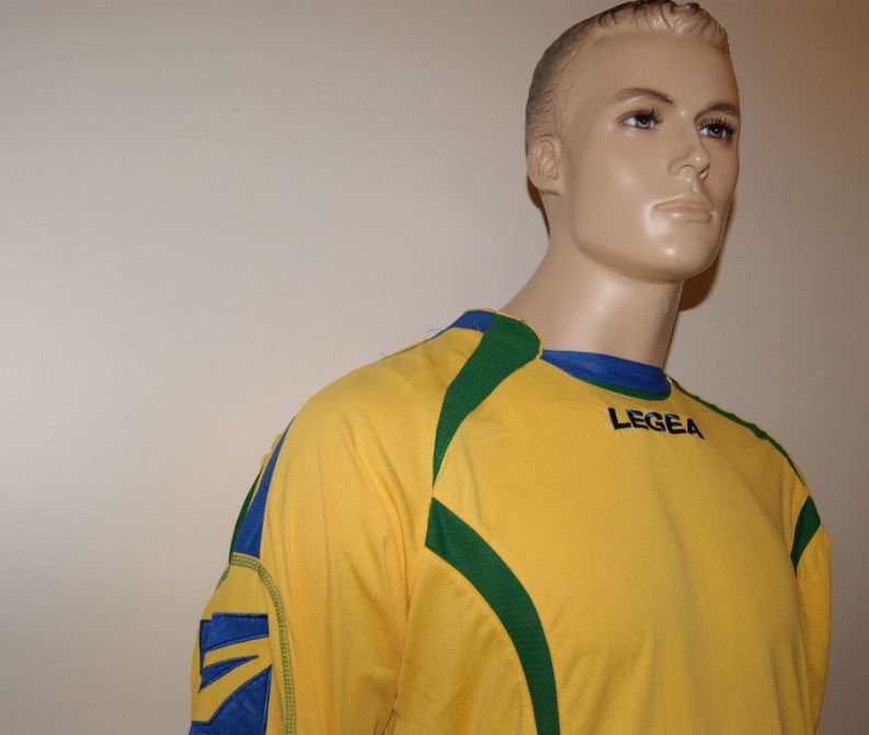 12 Legea-Fußball-Trikot-Sets - AVIGNONE- gelb / azur - AVIGNONE Trikot-Set v. LEGEA